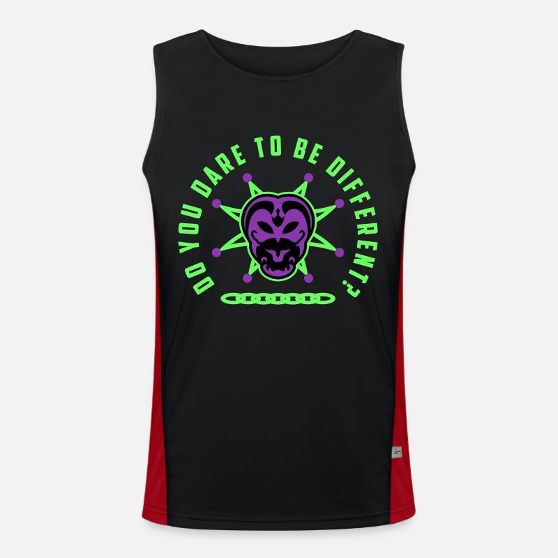 « Oserez-vous être différent?! Débardeur respirant contrasté Homme 
