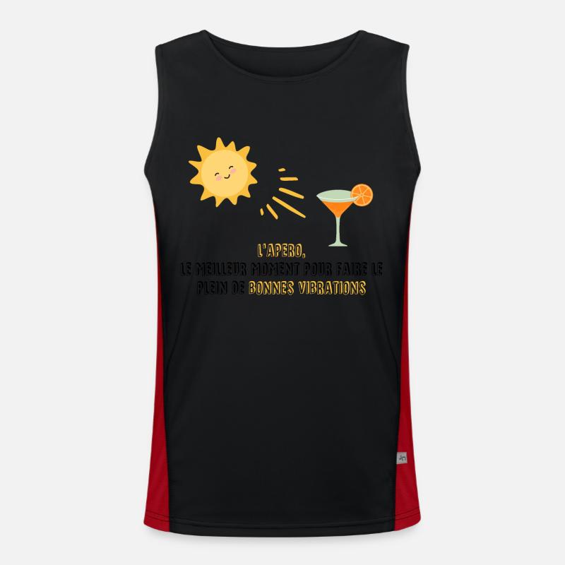 Der Aperitif, die beste Zeit für .... Funktionelles Kontrast-Tank Top für Männer 