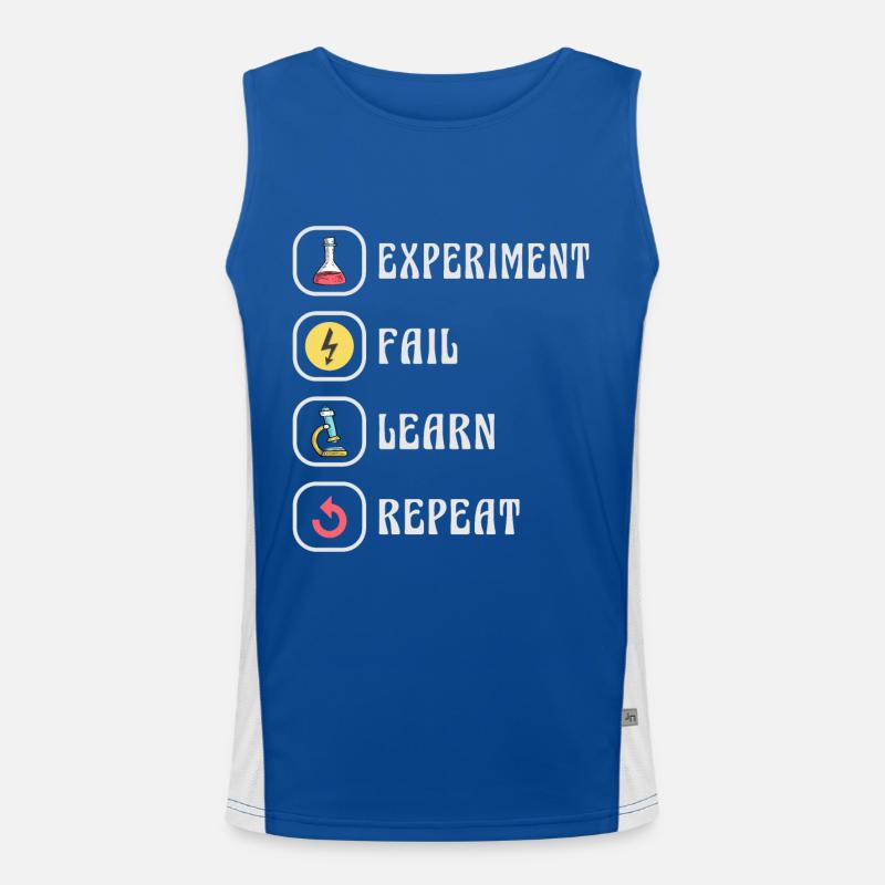 Science Physics Chemistry Experiment Men's Functional Contrast Tank Top 