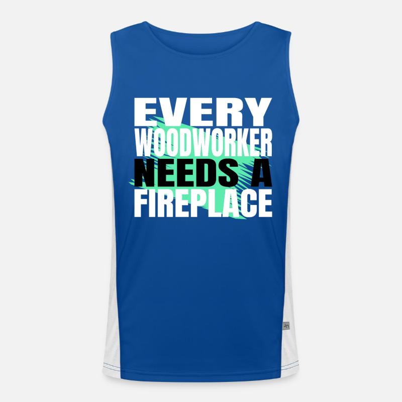 jokes badge present idea tools Men's Functional Contrast Tank Top 