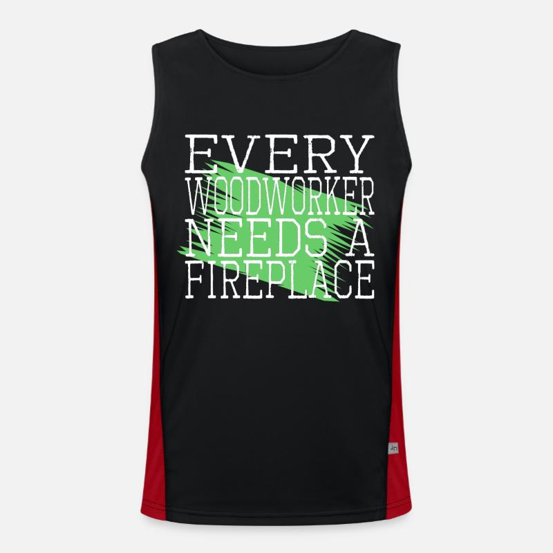 Woodworker Union Carpenter Plumber Carpentry Men's Functional Contrast Tank Top 