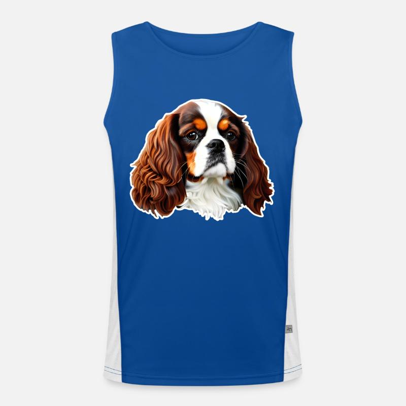 Cavalier King Charles Spaniel Funktionelles Kontrast-Tank Top für Männer 