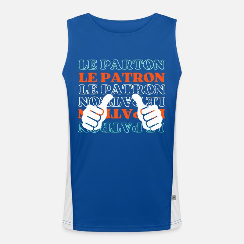 patron ,c'est moi le patron ,design patron Débardeur respirant contrasté Homme 