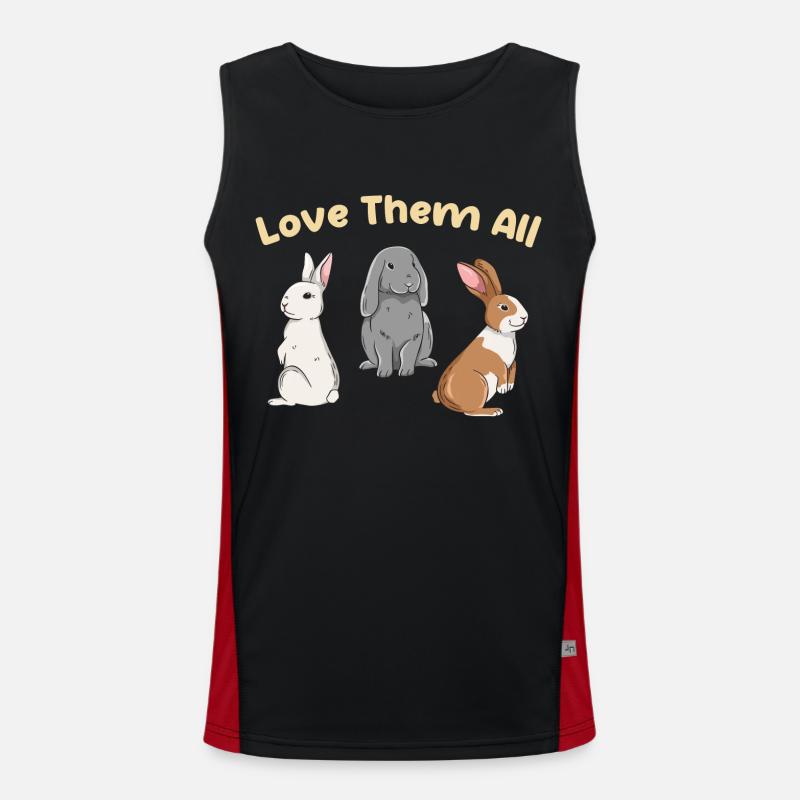 Cute rabbit design for bunny owners Men's Functional Contrast Tank Top 