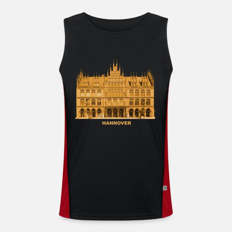 Hanover Old Town Hall Lower Saxony Men's Functional Contrast Tank Top 