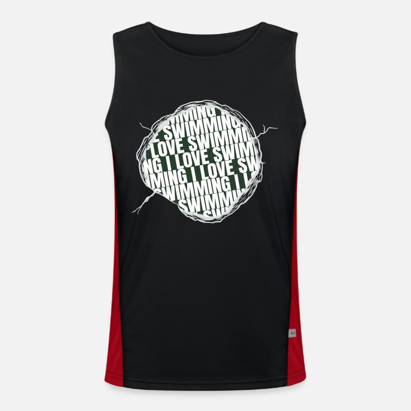 birthday present idea awesome swimmer Funktionelles Kontrast-Tank Top für Männer 