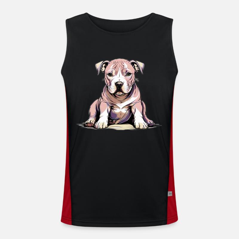 Chiot Pitbul Débardeur respirant contrasté Homme 
