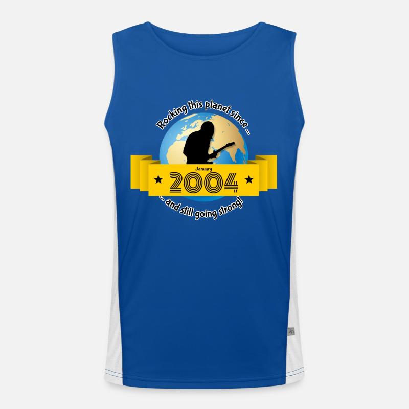20. Geburtstag Rocking this planet since 01/2004 Funktionelles Kontrast-Tank Top für Männer 
