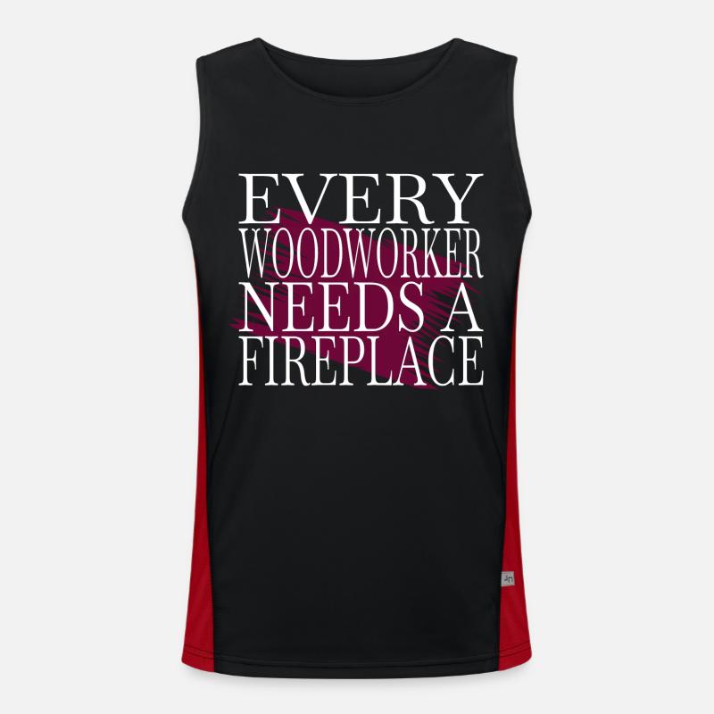 Awesome Construction Carpenter Badge - Men's Functional Contrast Tank Top - black/red