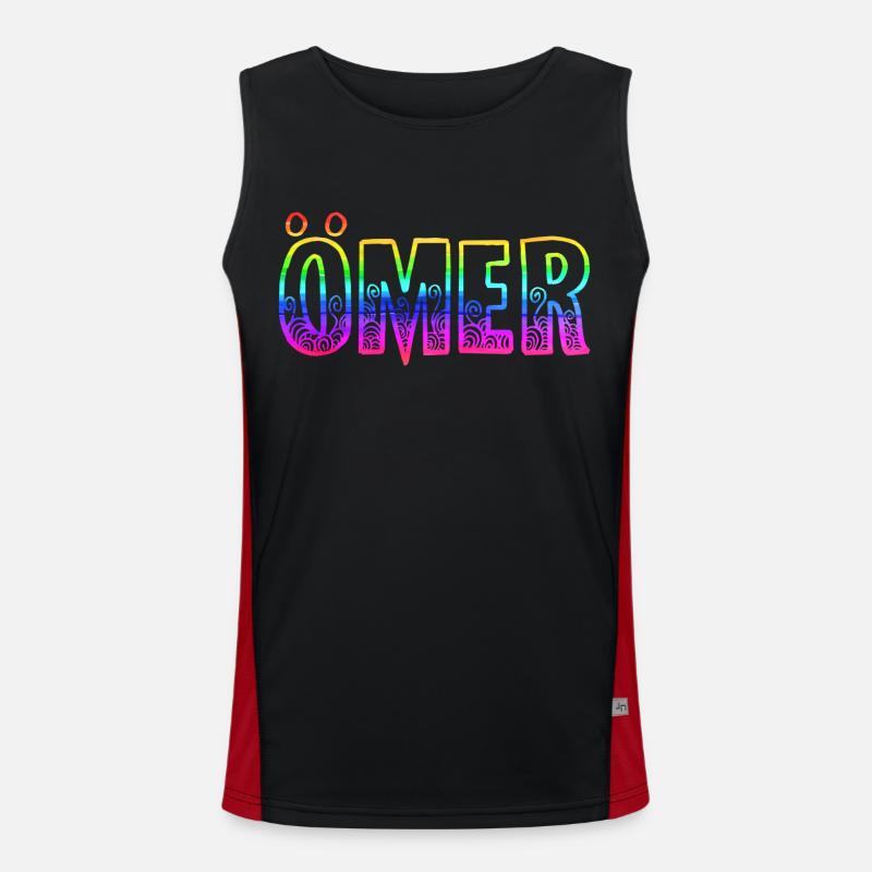 ömer rs regenbogen Funktionelles Kontrast-Tank Top für Männer 