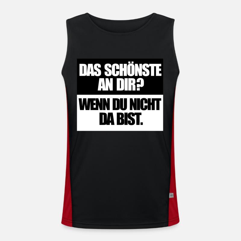 Das schönste an Dir Funktionelles Kontrast-Tank Top für Männer 