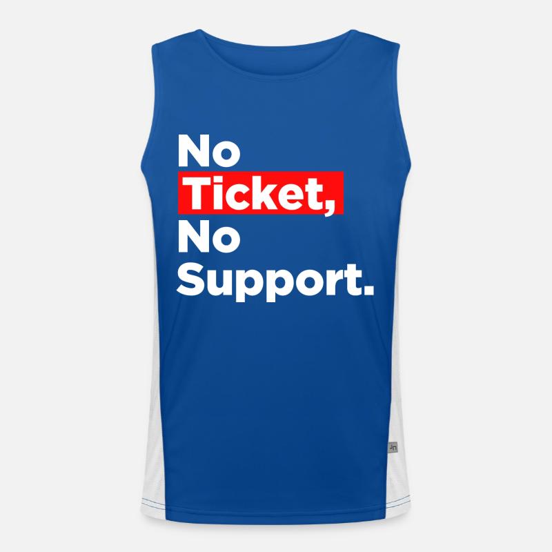 No Ticket No Support Informatiker IT Administrator Funktionelles Kontrast-Tank Top für Männer 