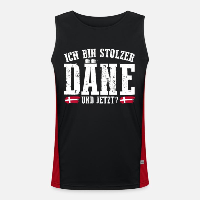 Dänen Dänisch Dänemark Funktionelles Kontrast-Tank Top für Männer 
