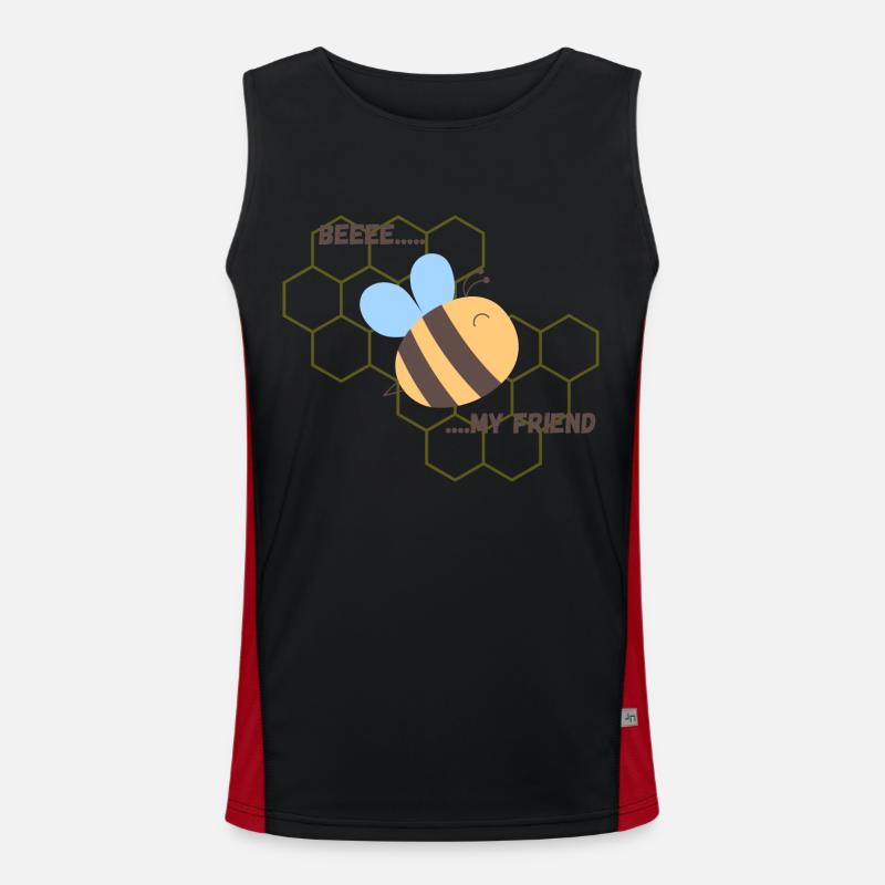 BEE MY FRIEND Funktionelles Kontrast-Tank Top für Männer 