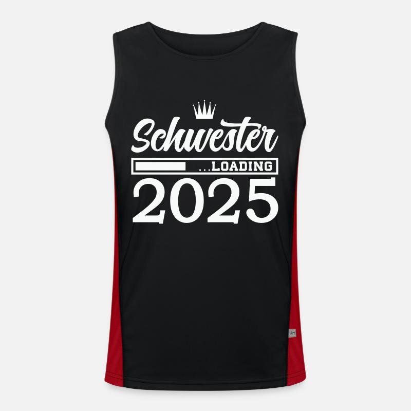 Sister 2025 Loading - Men's Functional Contrast Tank Top  - black/red
