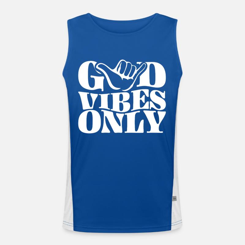 Positive Energy (White) Men's Functional Contrast Tank Top 