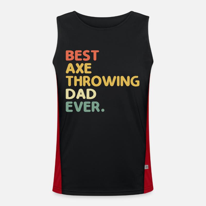 Best Axe Throwing Dad Ever Target Father Hatchet Men's Functional Contrast Tank Top 