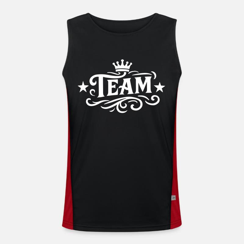 Team Krone - Men's Functional Contrast Tank Top  - black/red