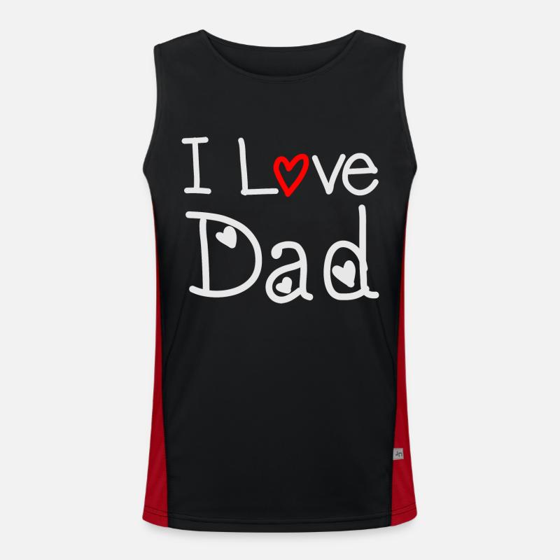 Dad - Men's Functional Contrast Tank Top  - black/red