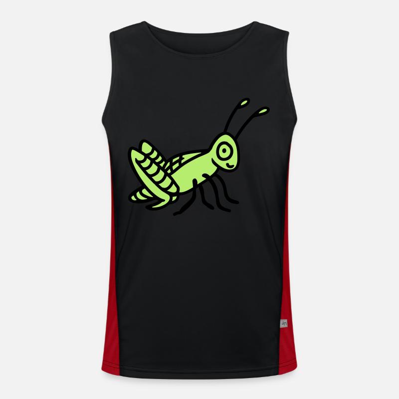 Grashüpfer Funktionelles Kontrast-Tank Top für Männer 