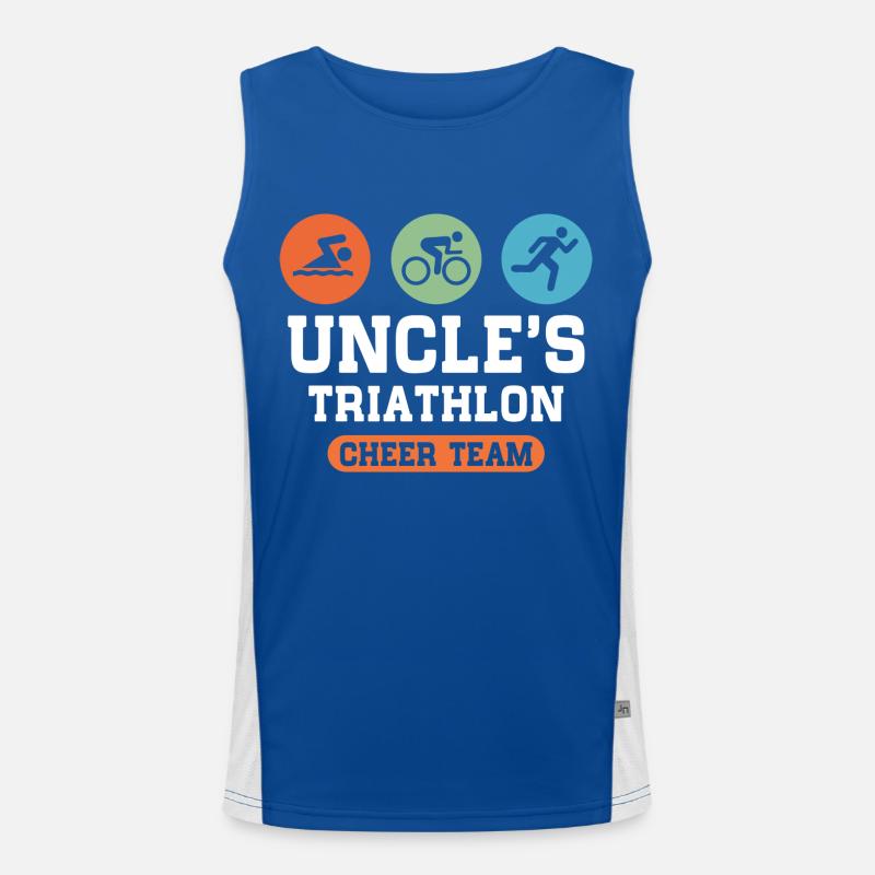 Uncles Triathlon Cheer Team Men's Functional Contrast Tank Top 