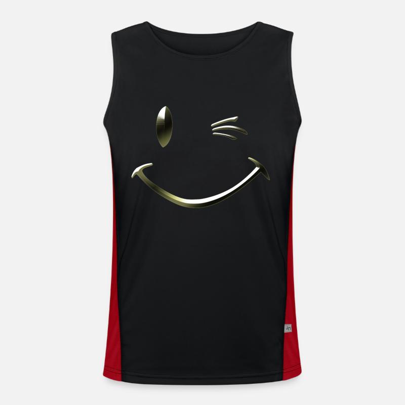 Tshirt smiley clin d'oeil by customstyle Débardeur respirant contrasté Homme 