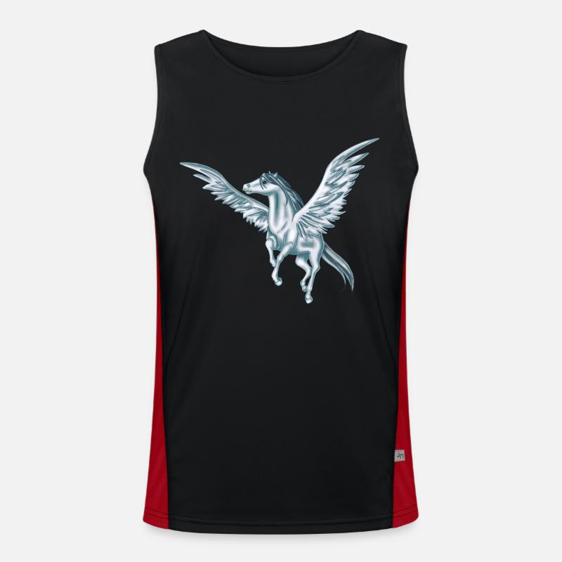 fliegen Pegasus Funktionelles Kontrast-Tank Top für Männer 
