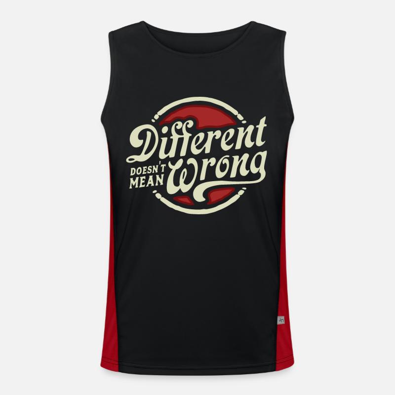 DIFFERENT DOESN'T MEAN WRONG Funktionelles Kontrast-Tank Top für Männer 