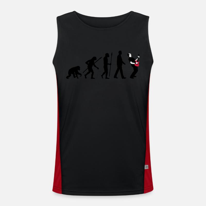 evolution_rocks_032012_n_3c - Men's Functional Contrast Tank Top  - black/red
