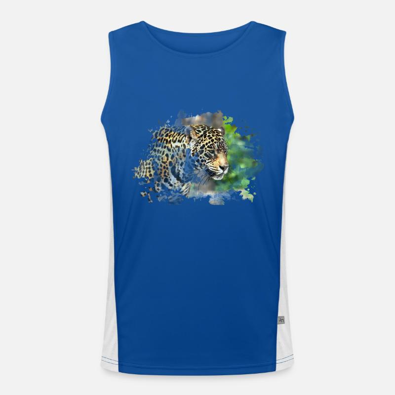 leopard Men's Functional Contrast Tank Top 