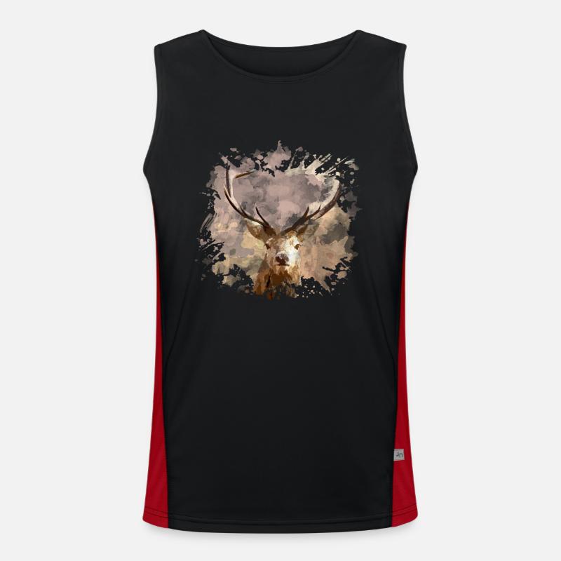 Hirsch Funktionelles Kontrast-Tank Top für Männer 