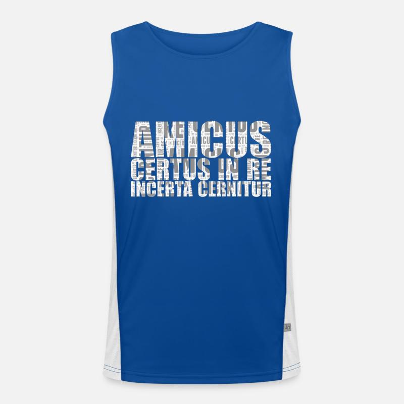 Amicus certus in re incerta cernitur Men's Functional Contrast Tank Top 