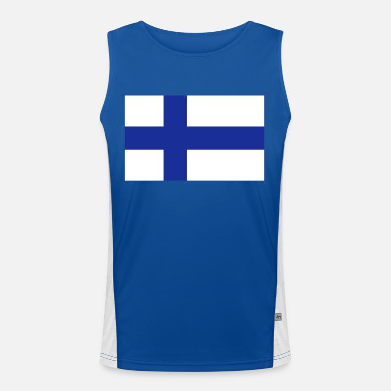 Drapeau de la Finlande Débardeur respirant contrasté Homme 