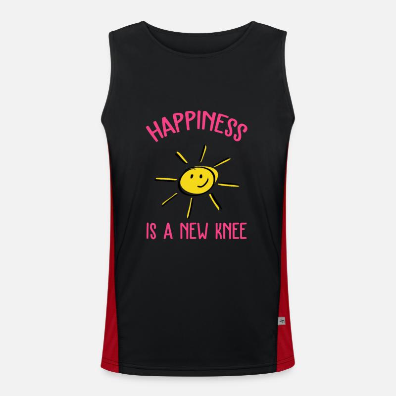 New Knee Bionic Recovery Happy Men's Functional Contrast Tank Top 