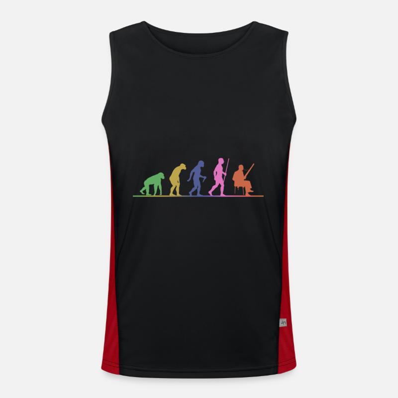 Evolution Fagott Musiker Funktionelles Kontrast-Tank Top für Männer 