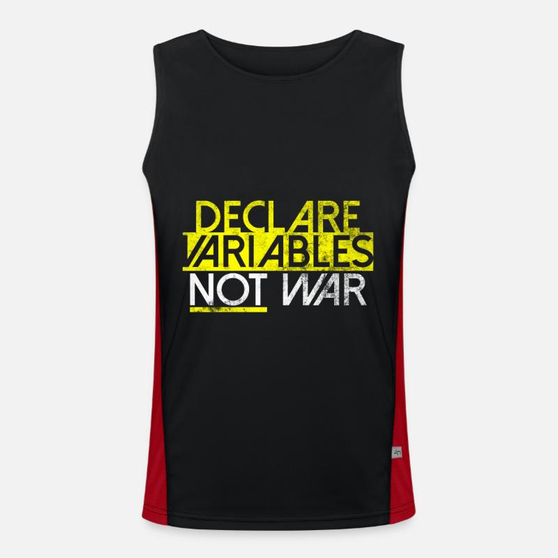 Declare Variables Developer Software Nerd Men's Functional Contrast Tank Top 