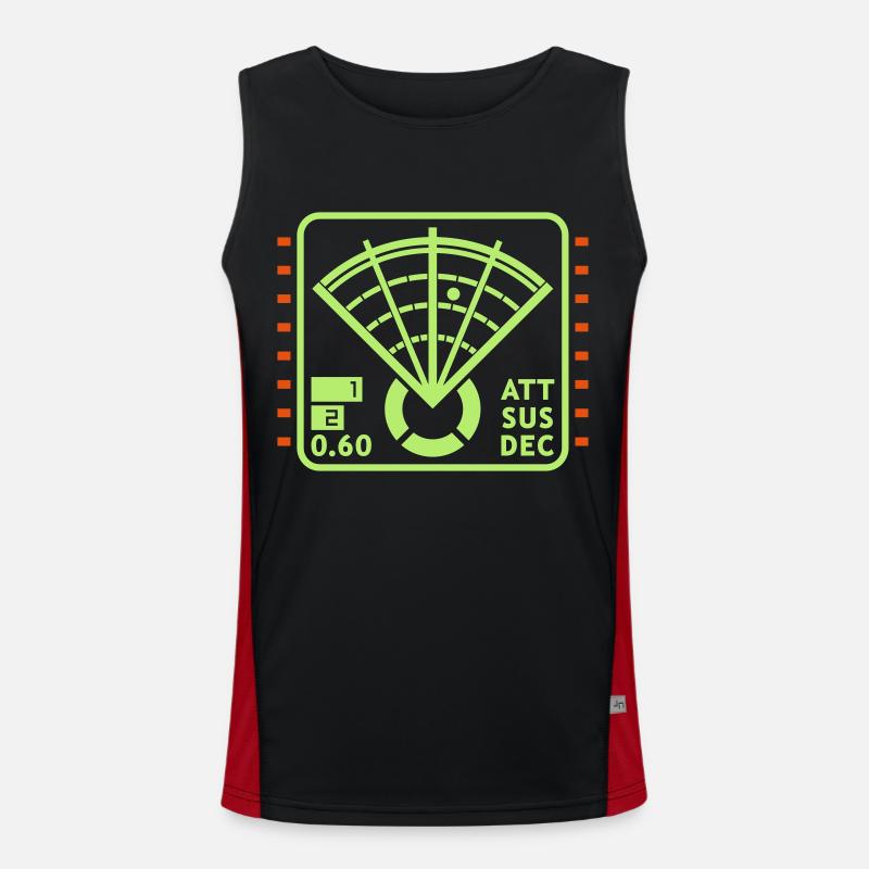 Motion Tracker Display Men's Functional Contrast Tank Top 