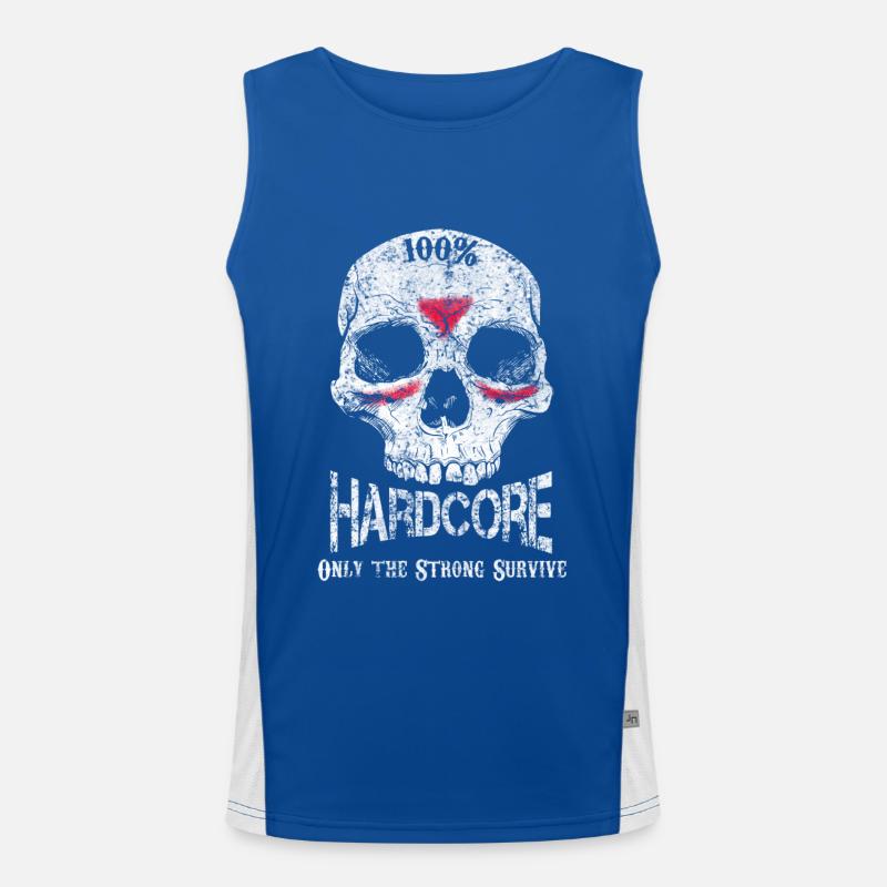 Techno Hakken Terrorcore Uptempo Geschenk Funktionelles Kontrast-Tank Top für Männer 