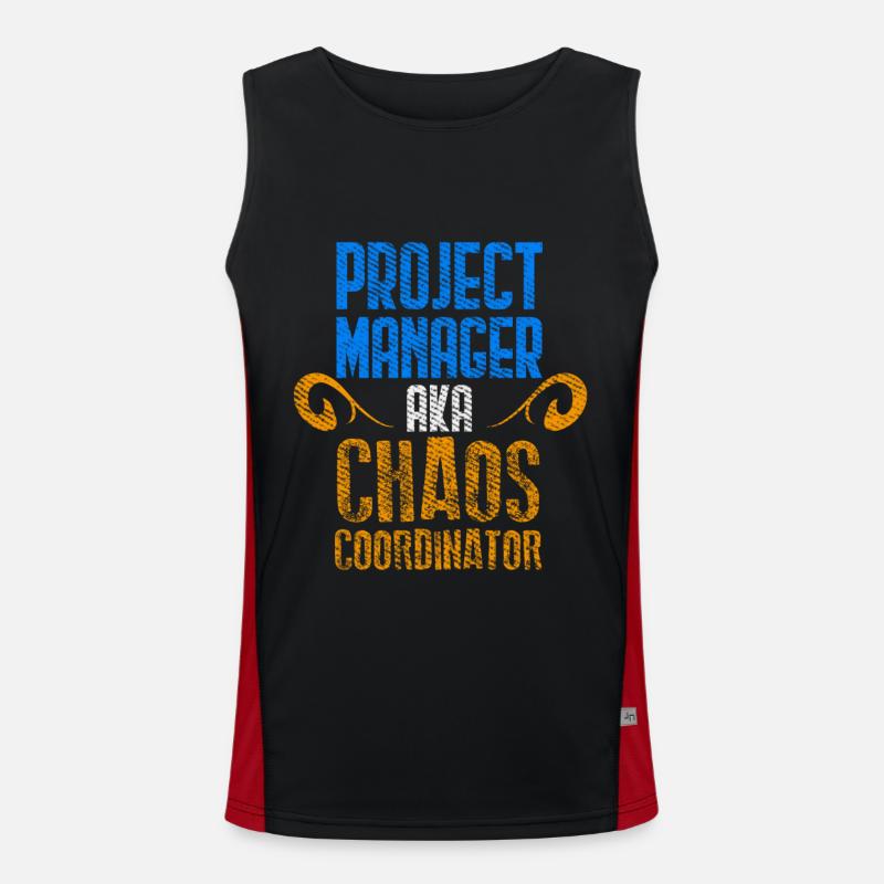 Projekt Manager Scrum Master Git Programmer Funktionelles Kontrast-Tank Top für Männer 