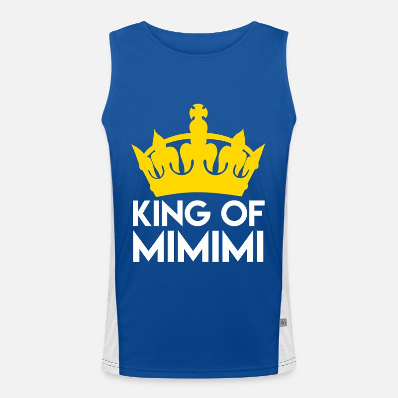 King of Mimimi statement irony saying Men's Functional Contrast Tank Top 