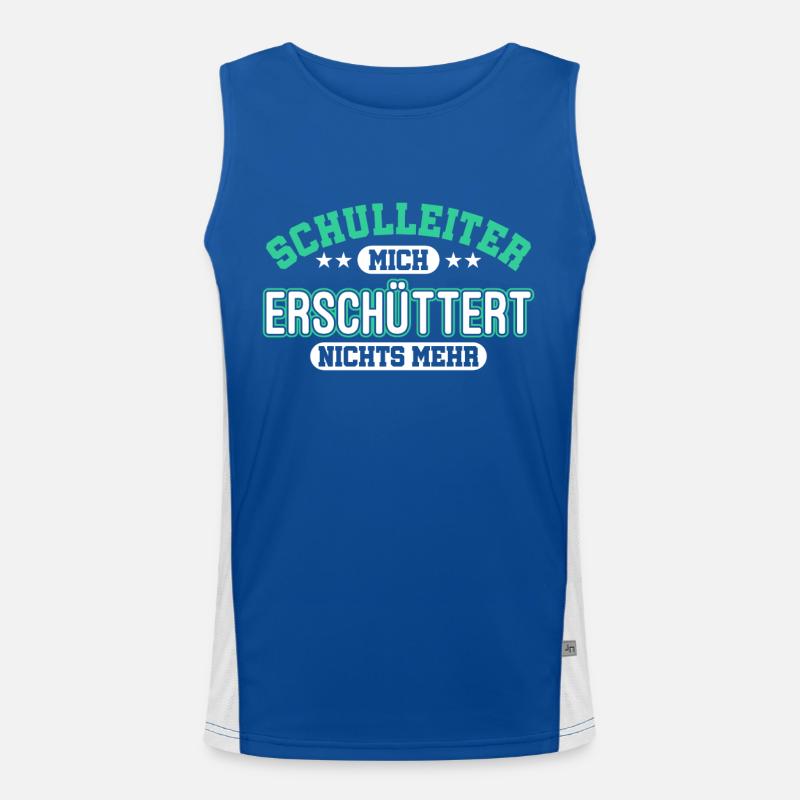 Schulleiter Direktor Rektor Geschenk Funktionelles Kontrast-Tank Top für Männer 
