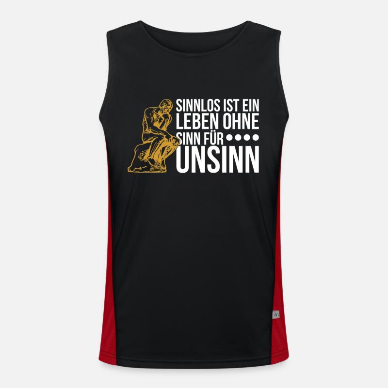 Philosophie Philosoph Philosophen Geschenk Funktionelles Kontrast-Tank Top für Männer 