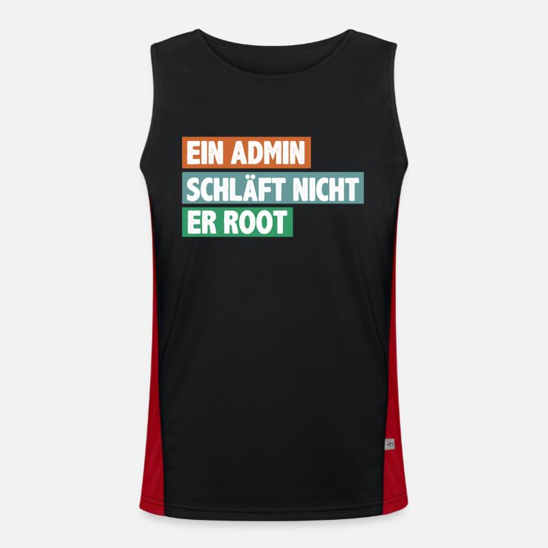 Admin Informatiker Informatik Administrator Funktionelles Kontrast-Tank Top für Männer 