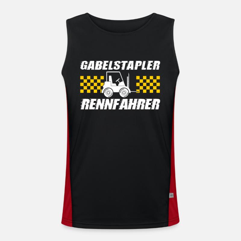 Lagerlogistik Gabelstapler Hubwagen Stapler Funktionelles Kontrast-Tank Top für Männer 
