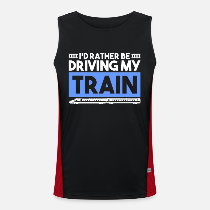 Lokführer Funktionelles Kontrast-Tank Top für Männer 
