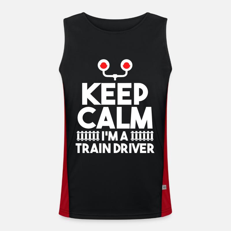 Lokführer Funktionelles Kontrast-Tank Top für Männer 