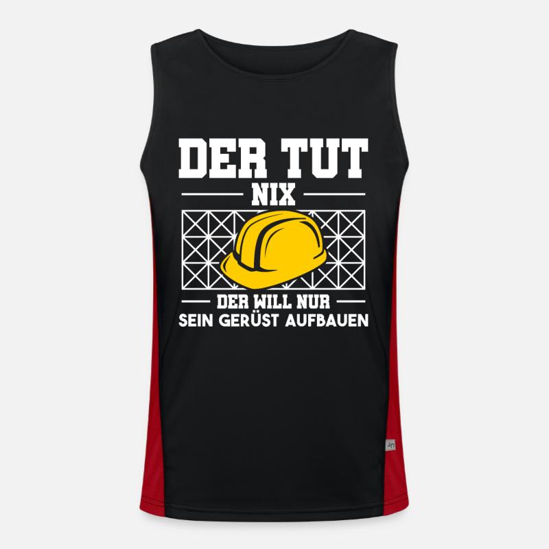 Bauarbeiter Gerüstbauer Arbeiter Gerüstbau Funktionelles Kontrast-Tank Top für Männer 