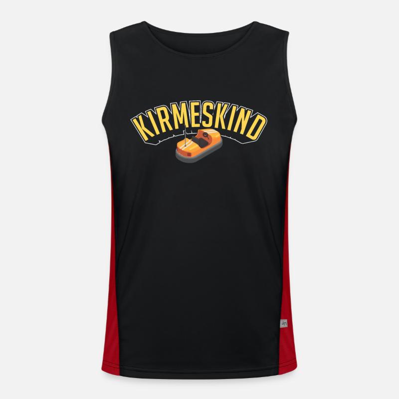 Rummel Kirmes Achterbahn Autoscooter Geschenk Funktionelles Kontrast-Tank Top für Männer 