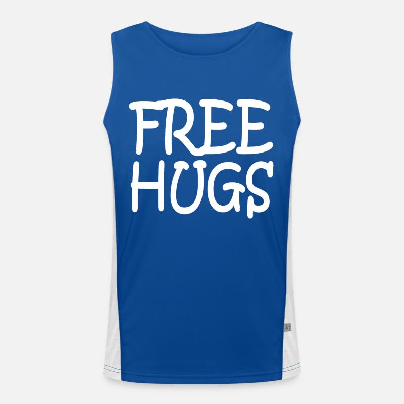 Free Hugs Funktionelles Kontrast-Tank Top für Männer 