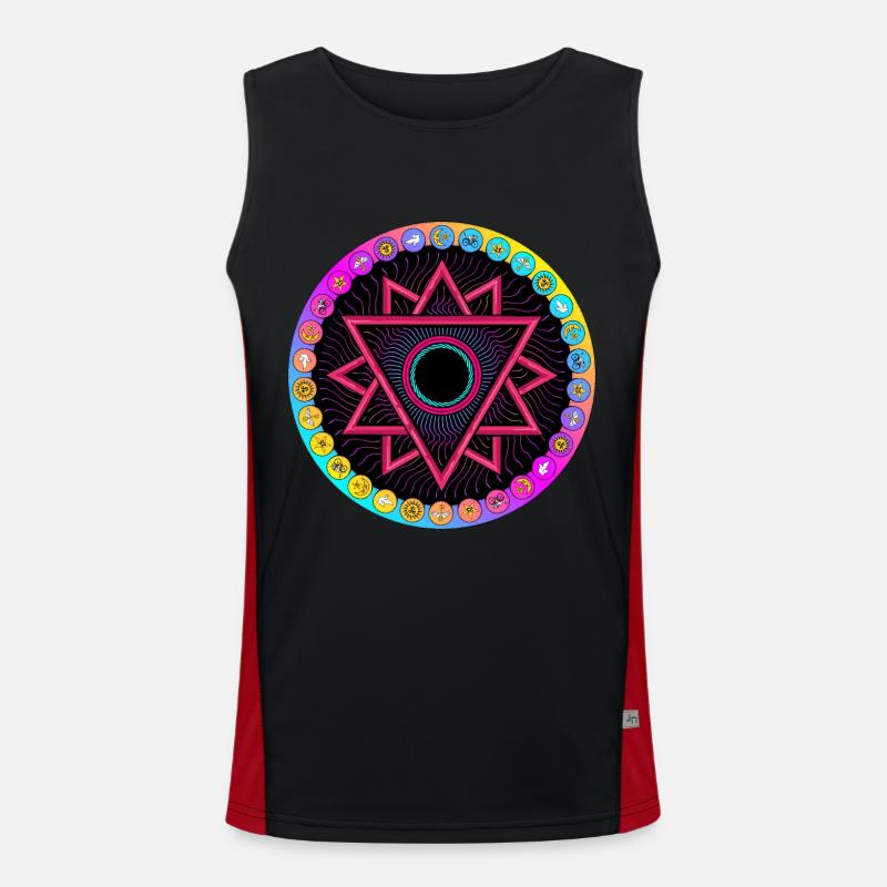 LSD Acid Wheel Funktionelles Kontrast-Tank Top für Männer 